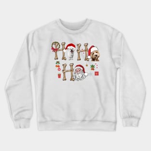 HO HO HO Christmas Dogs Shirt Santa Claus Gift Present Crewneck Sweatshirt